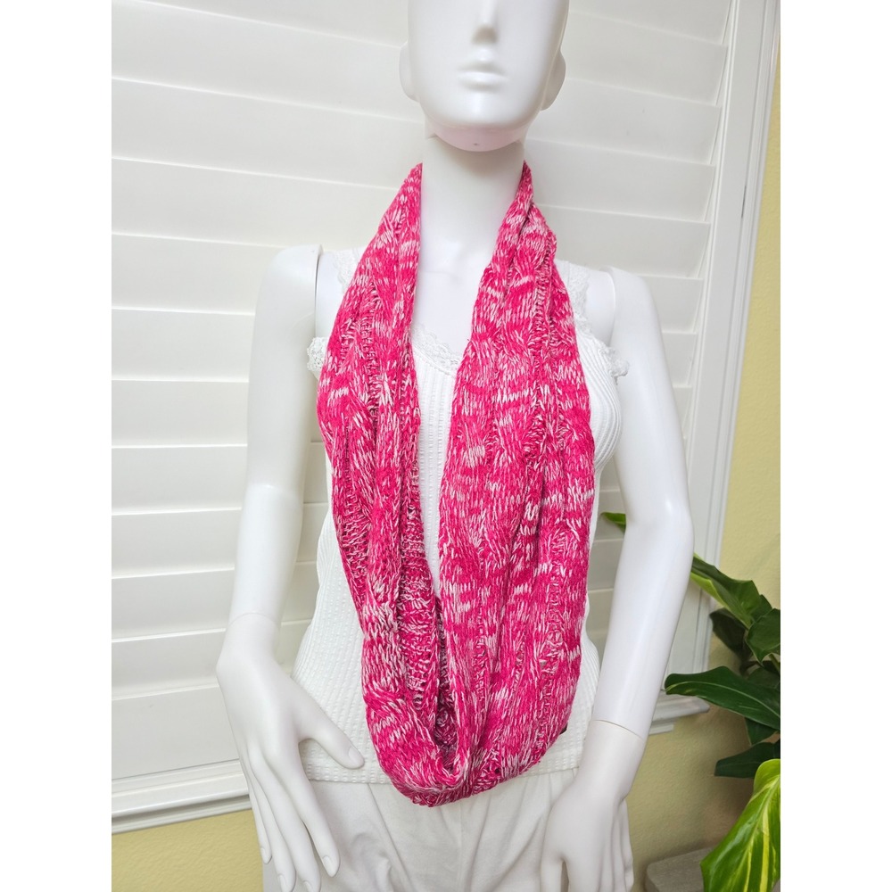 SIP Pink Knit Infinity Scarf OSFM